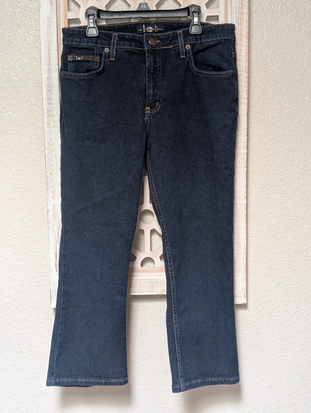 L.E.I. Y2K Vintage Dark Wash Mid Rise Denim Jeans Flare Bootcut Girls Size 11